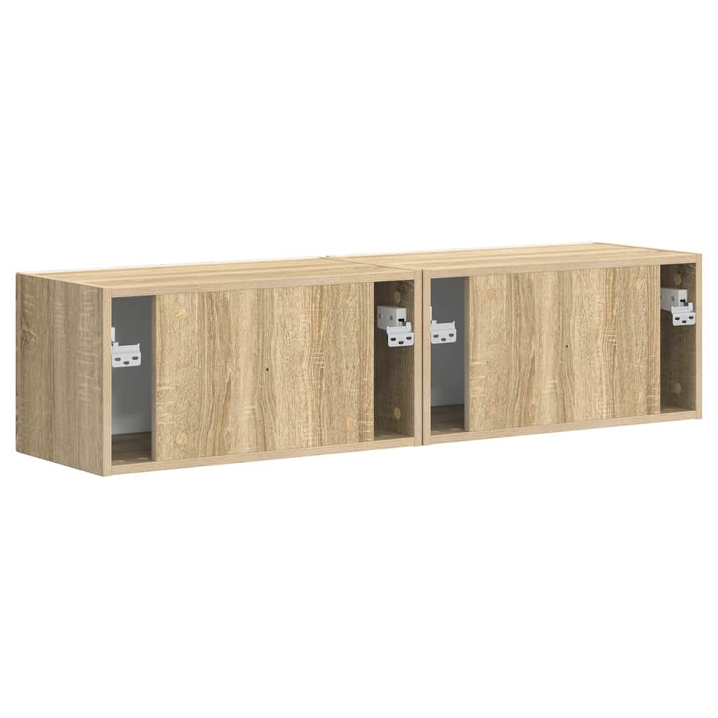 TV sieninė spintelė 2 pcs Sonoma 60 x 31 x 29,5 cm