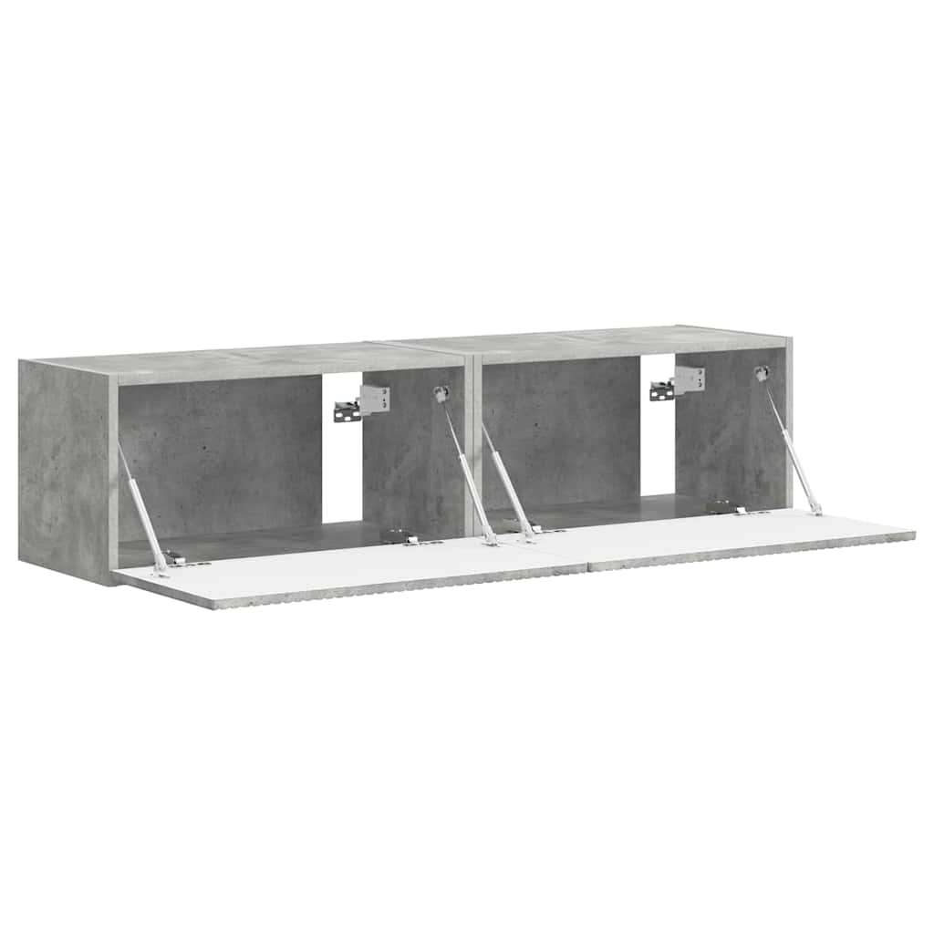 TV sieninė spintelė 2 pcs Betoninė 60 x 31 x 29,5 cm