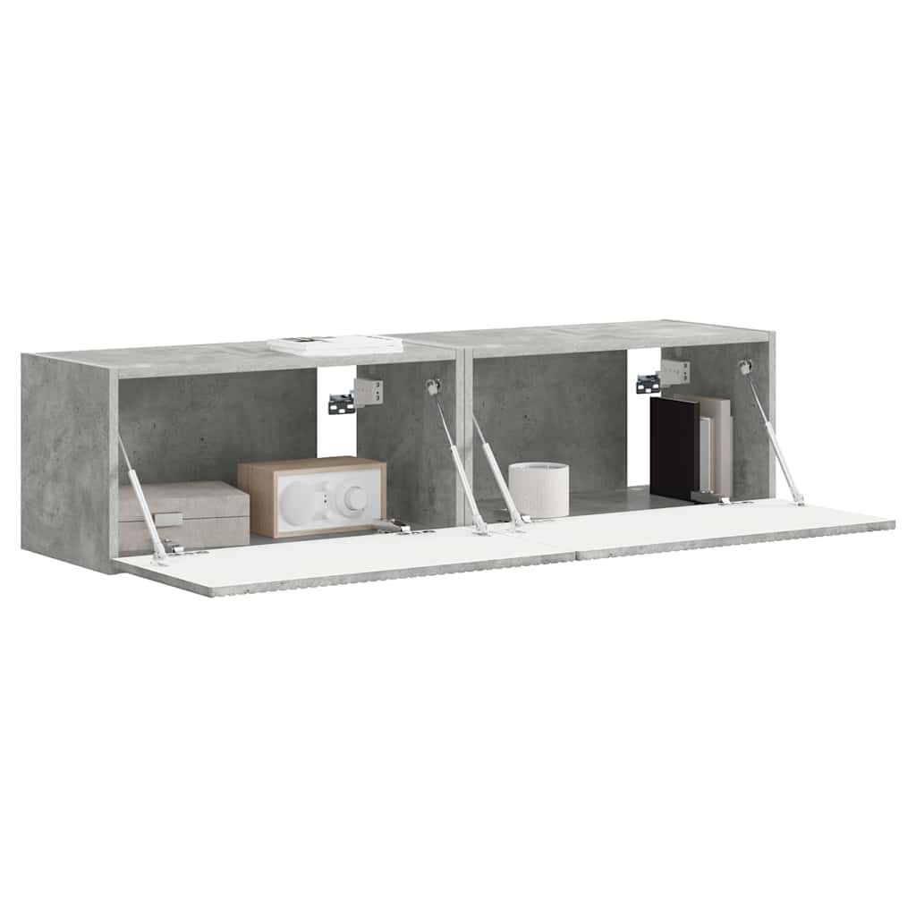 TV sieninė spintelė 2 pcs Betoninė 60 x 31 x 29,5 cm