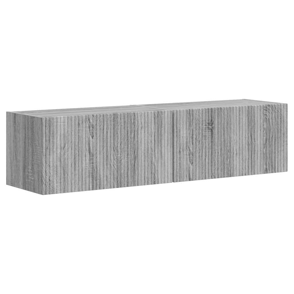 TV sieninė spintelė 2 pcs Pilkas Sonoma 60 x 31 x 29,5 cm