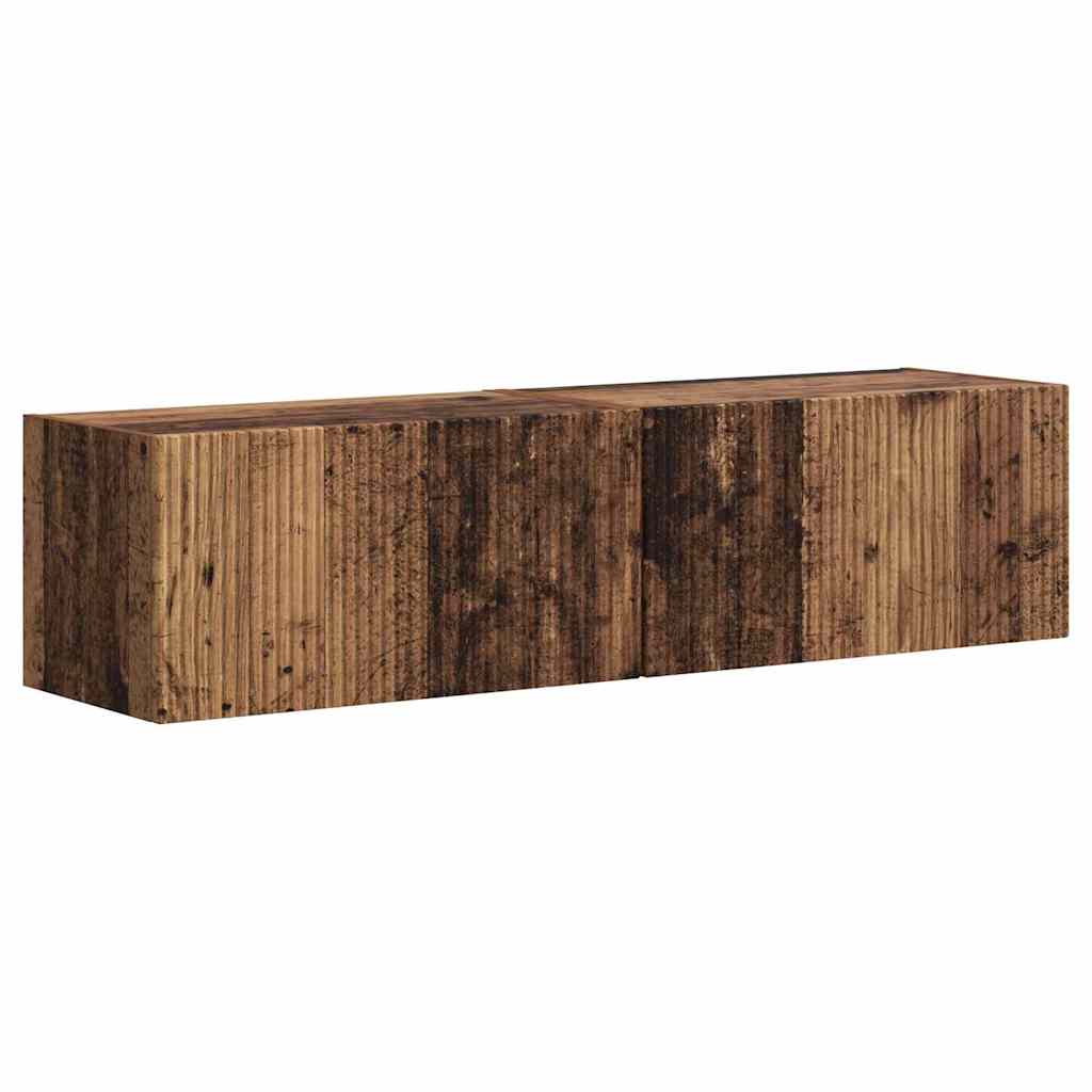 TV sieninė spintelė 2 pcs Senovinis medis 60 x 31 x 29,5 cm