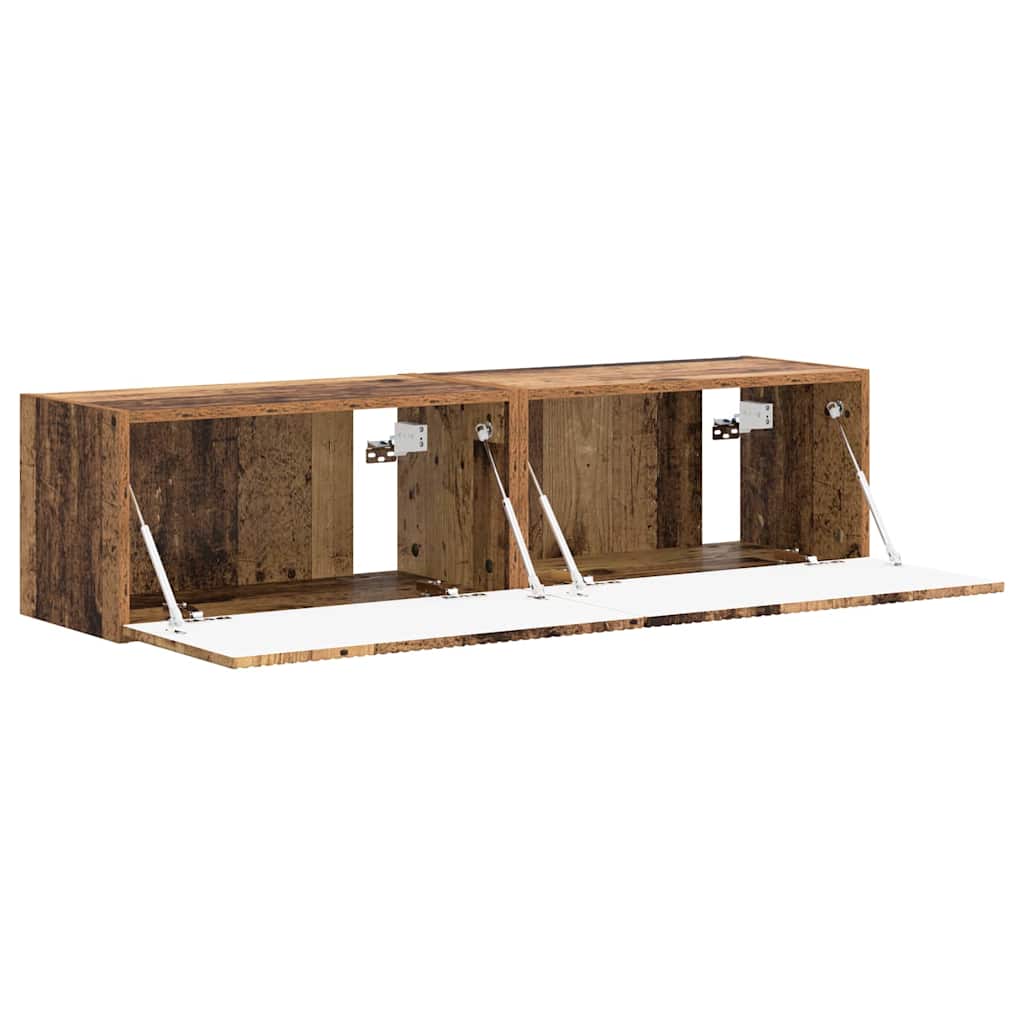 TV sieninė spintelė 2 pcs Senovinis medis 60 x 31 x 29,5 cm