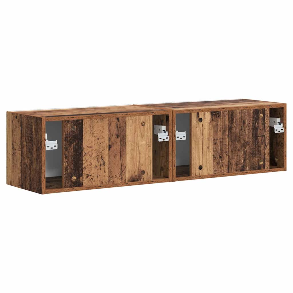 TV sieninė spintelė 2 pcs Senovinis medis 60 x 31 x 29,5 cm