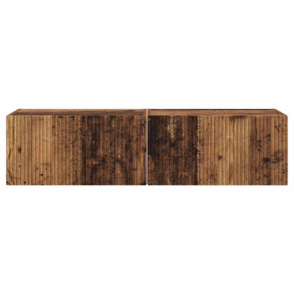 TV sieninė spintelė 2 pcs Senovinis medis 60 x 31 x 29,5 cm