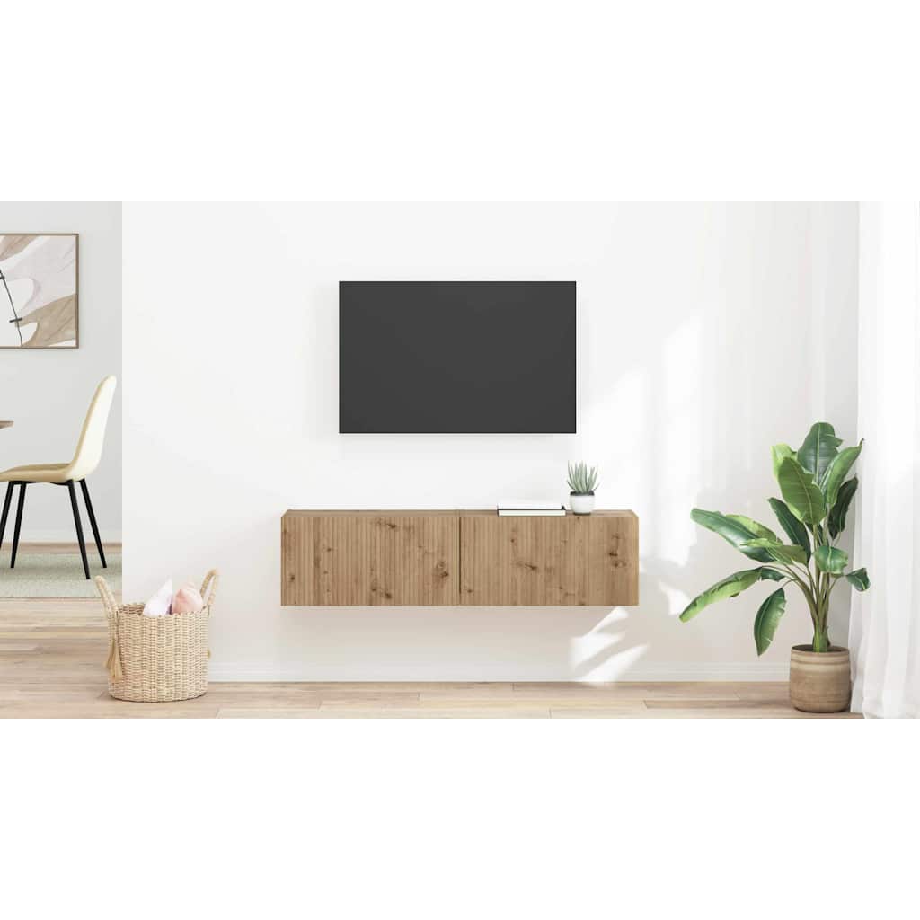 TV sieninė spintelė 2 pcs Meistrų ąžuolas 60 x 31 x 29,5 cm