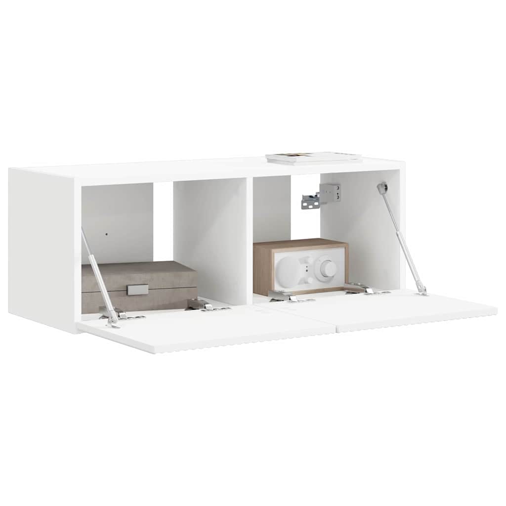 TV sieninė spintelė Balta 78,5 x 31 x 29,5 cm Apdirbta mediena