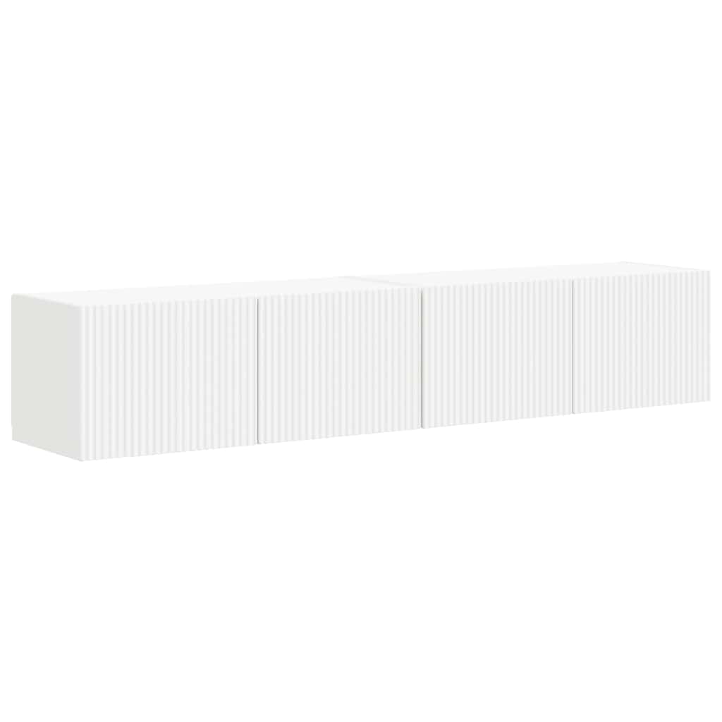 TV sieninė spintelė 2 pcs Balta 78,5 x 31 x 29,5 cm