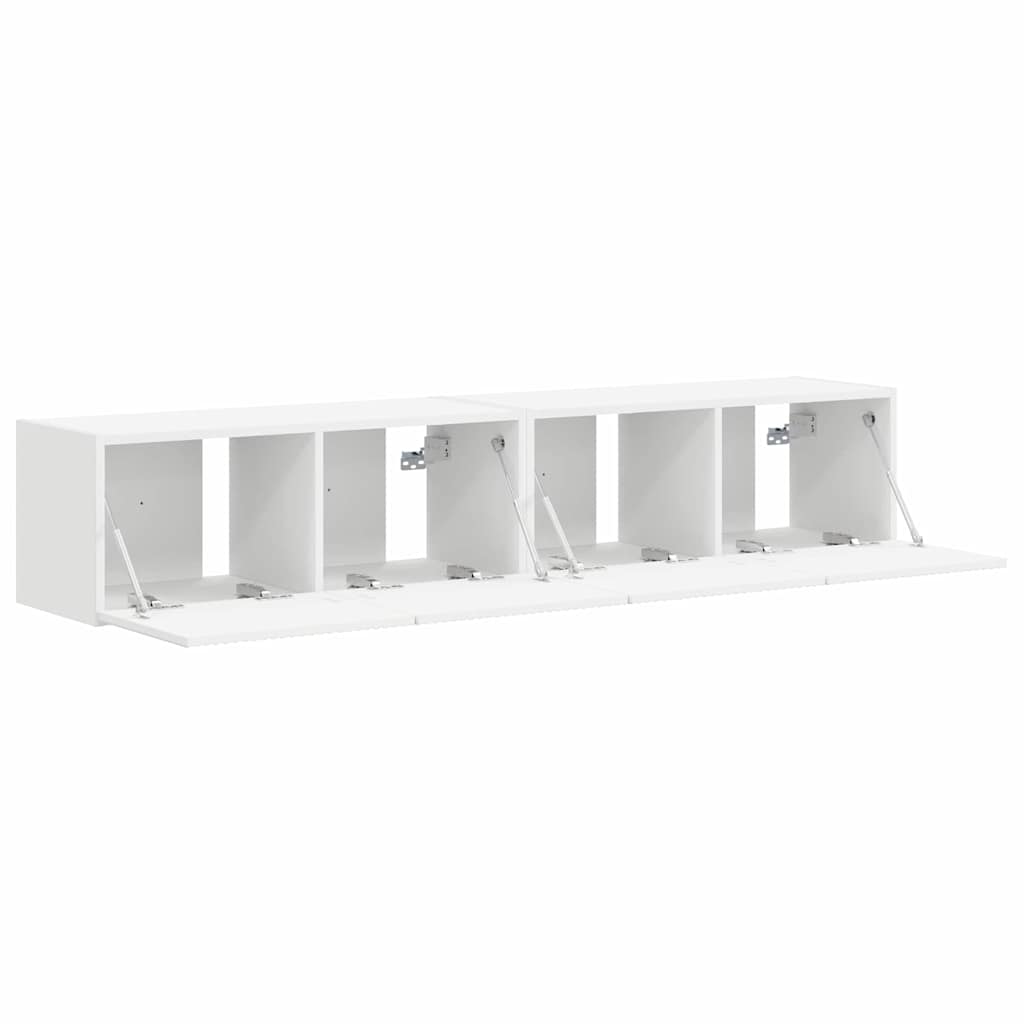 TV sieninė spintelė 2 pcs Balta 78,5 x 31 x 29,5 cm