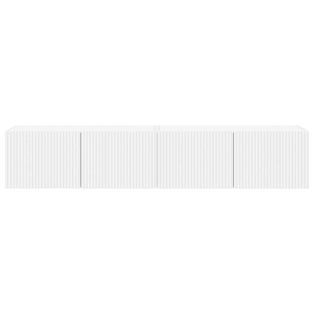 TV sieninė spintelė 2 pcs Balta 78,5 x 31 x 29,5 cm