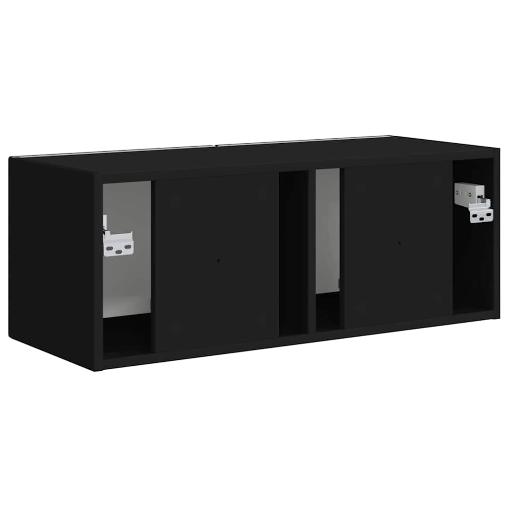 TV sieninė spintelė Juoda 78,5 x 31 x 29,5 cm Apdirbta mediena