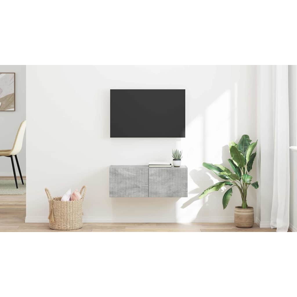 TV sieninė spintelė Betoninė 78,5 x 31 x 29,5 cm