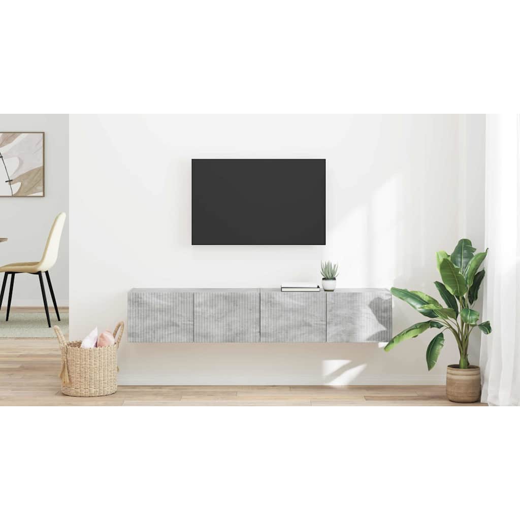 TV sieninė spintelė 2 pcs Betoninė 78,5 x 31 x 29,5 cm