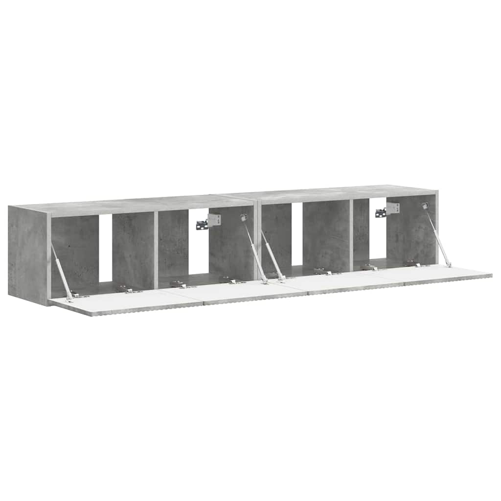 TV sieninė spintelė 2 pcs Betoninė 78,5 x 31 x 29,5 cm