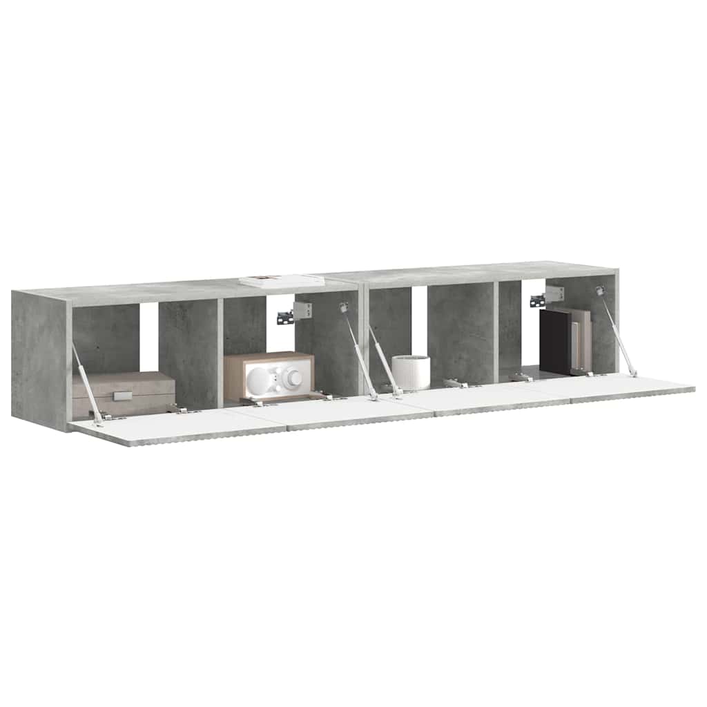 TV sieninė spintelė 2 pcs Betoninė 78,5 x 31 x 29,5 cm
