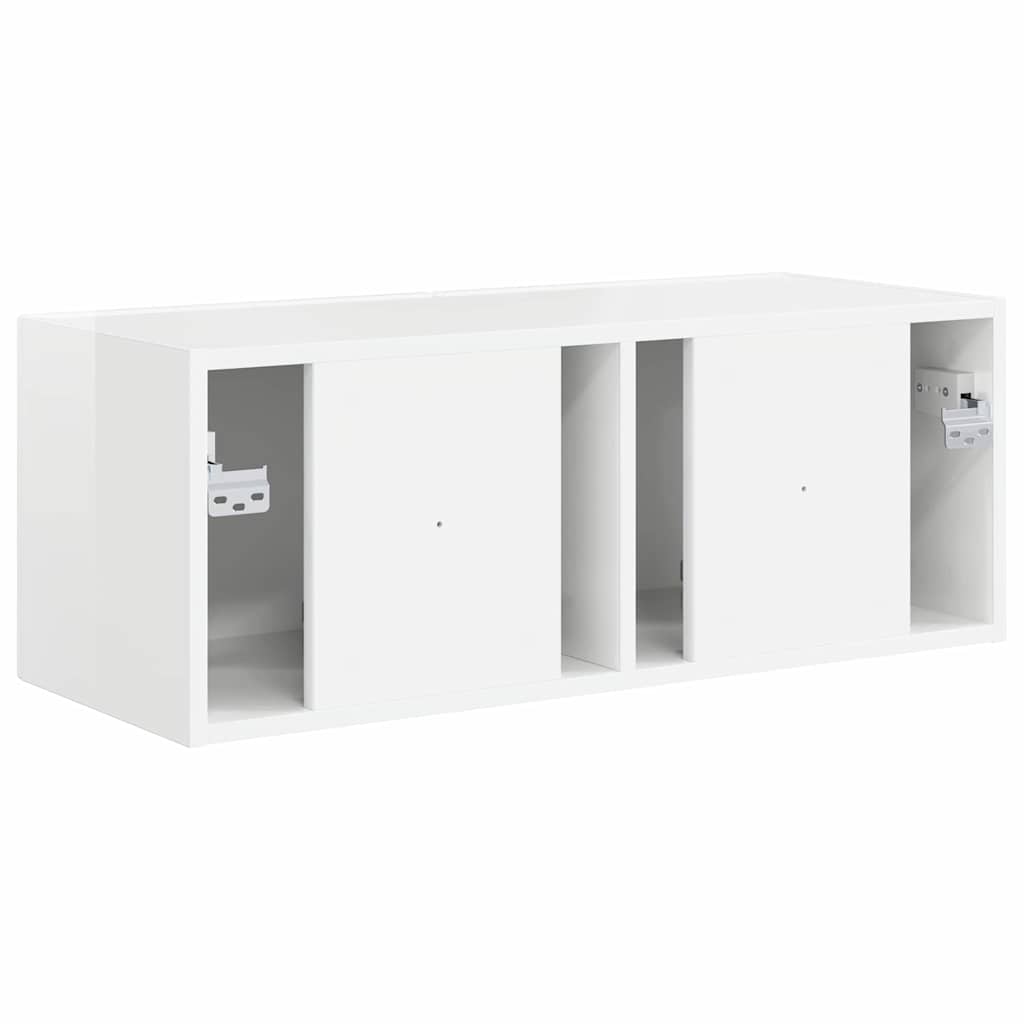 TV sieninė spintelė Blizgus baltas 78,5 x 31 x 29,5 cm