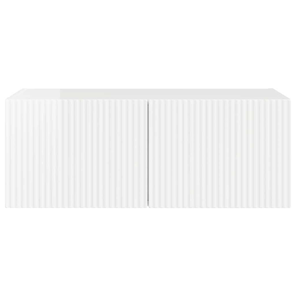 TV sieninė spintelė Blizgus baltas 78,5 x 31 x 29,5 cm