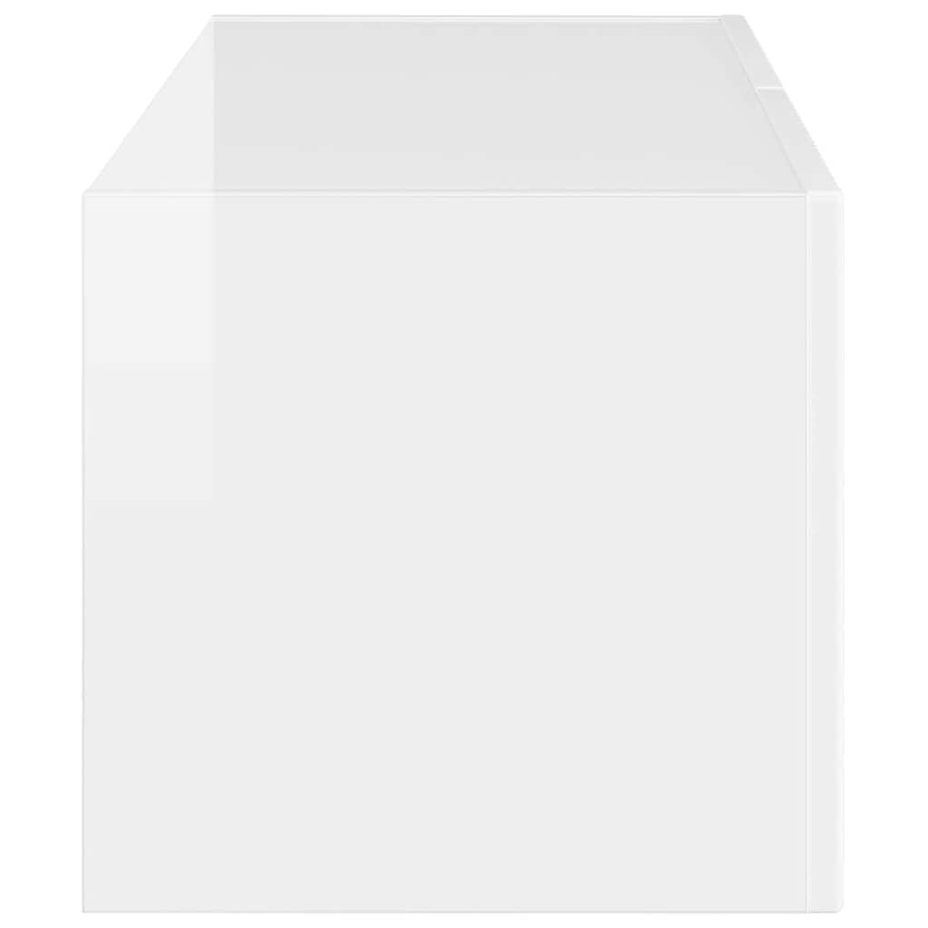 TV sieninė spintelė Blizgus baltas 78,5 x 31 x 29,5 cm