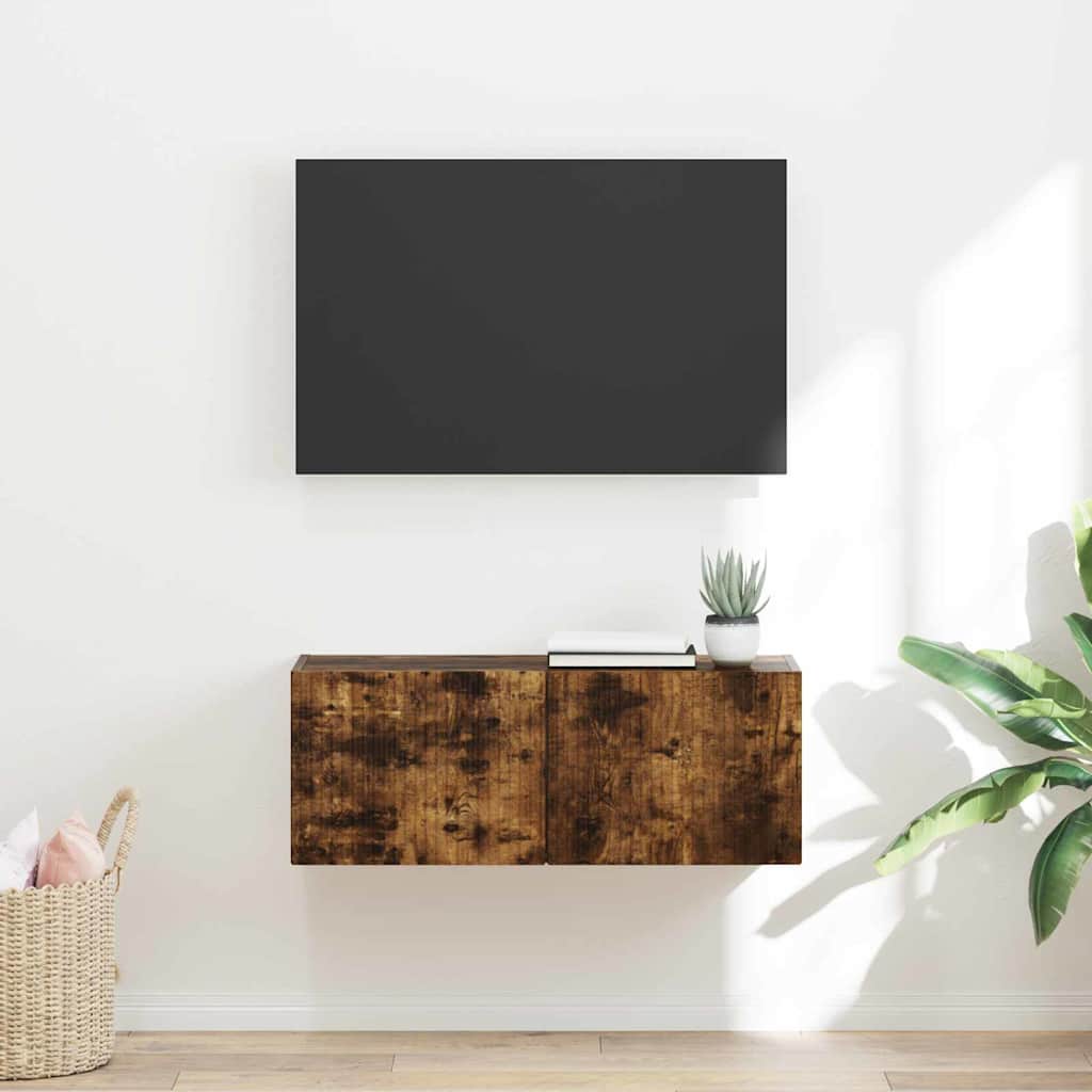 TV sieninė spintelė Rūkyta ąžuolas 78,5 x 31 x 29,5 cm