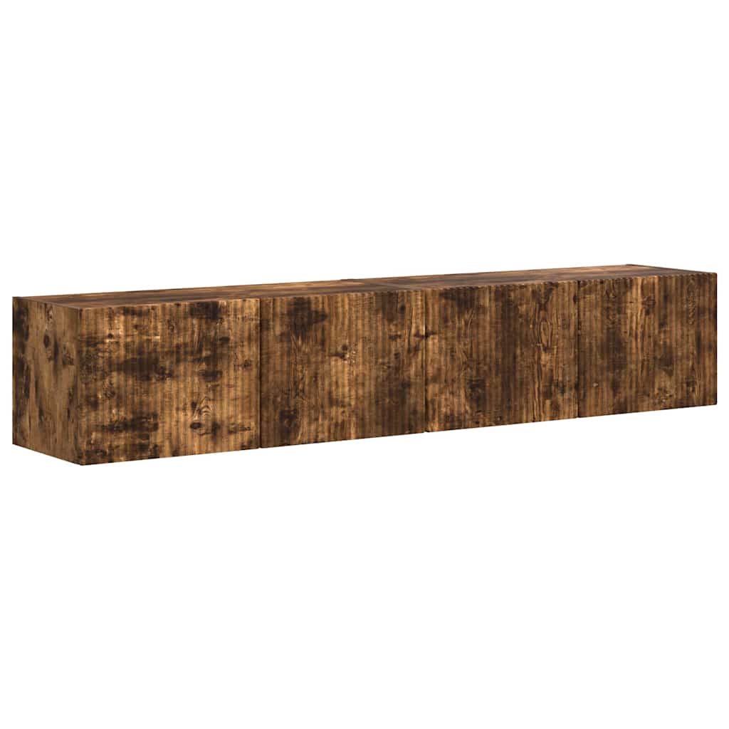 TV sieninė spintelė 2 pcs Rūkyta ąžuolas 78,5 x 31 x 29,5 cm