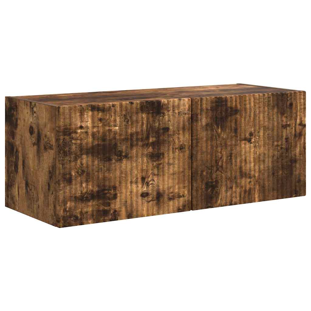 TV sieninė spintelė 2 pcs Rūkyta ąžuolas 78,5 x 31 x 29,5 cm