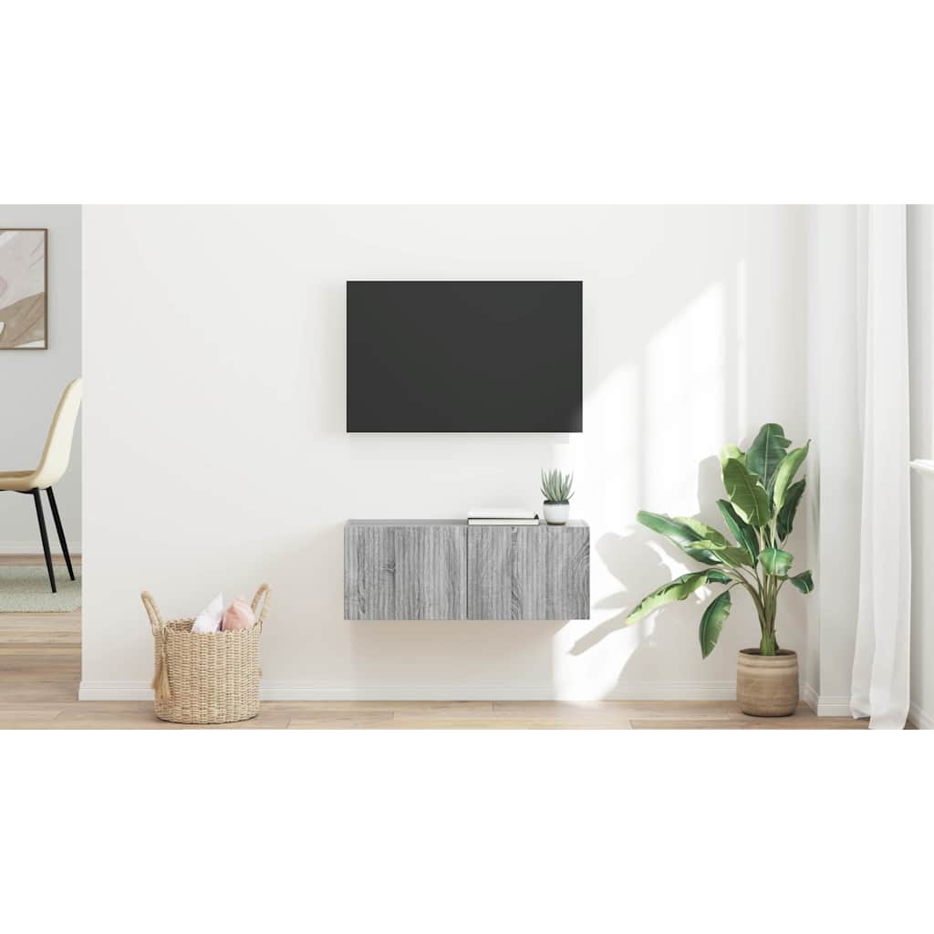 TV sieninė spintelė Pilkas Sonoma 78,5 x 31 x 29,5 cm