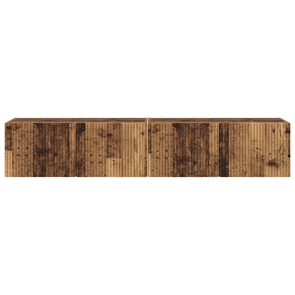 TV sieninė spintelė 2 pcs Senovinis medis 78,5 x 31 x 29,5 cm