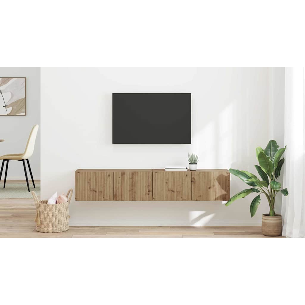 TV sieninė spintelė 2 pcs Meistrų ąžuolas 78,5 x 31 x 29,5 cm