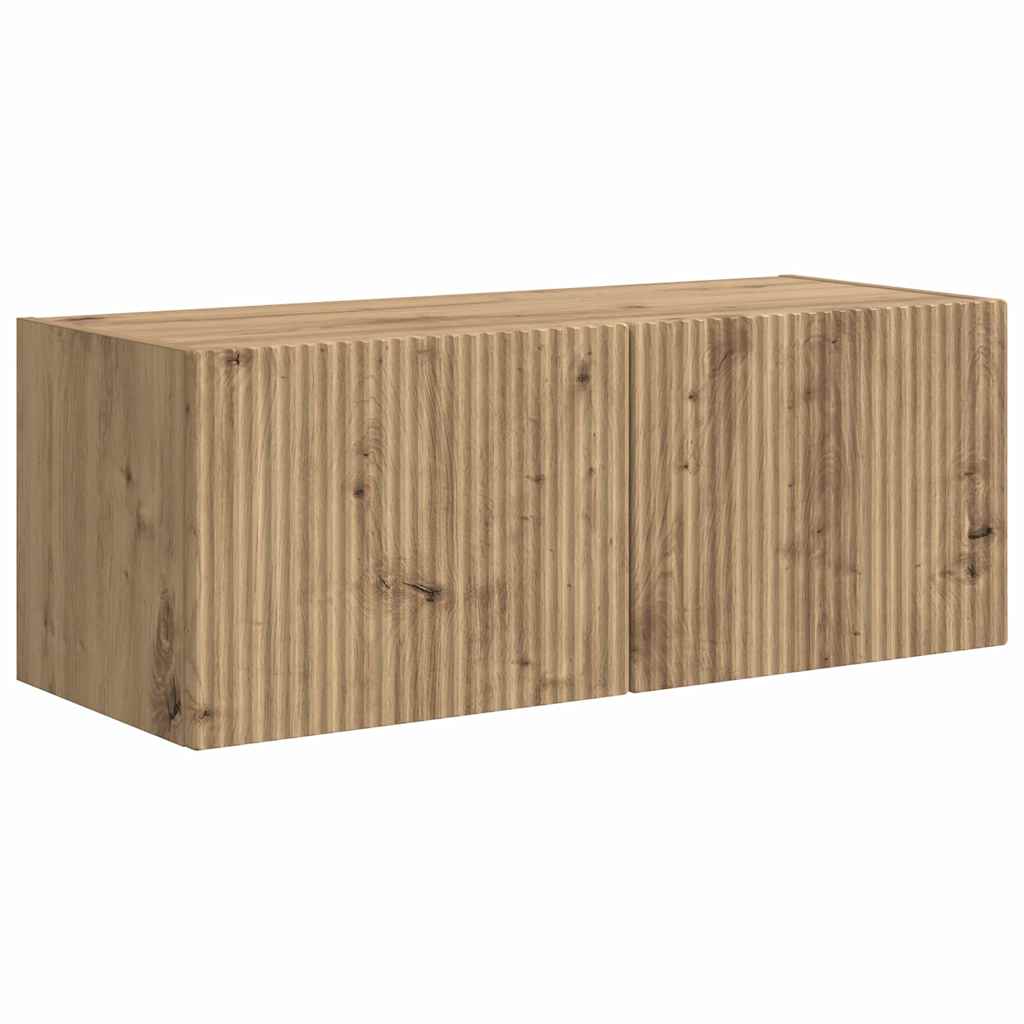 TV sienas skapītis 2 gab. Ozola krāsa 78,5 x 31 x 29,5 cm
