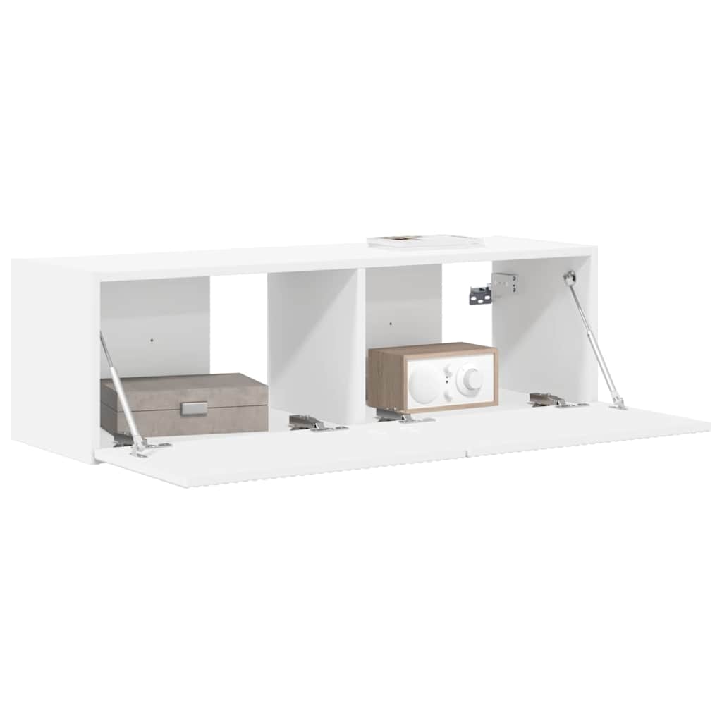 TV sieninė spintelė 98 x 31 x 29,5 cm Balta Apdirbta mediena