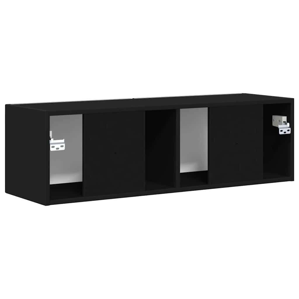 TV sieninė spintelė 98 x 31 x 29,5 cm Juoda Apdirbta mediena