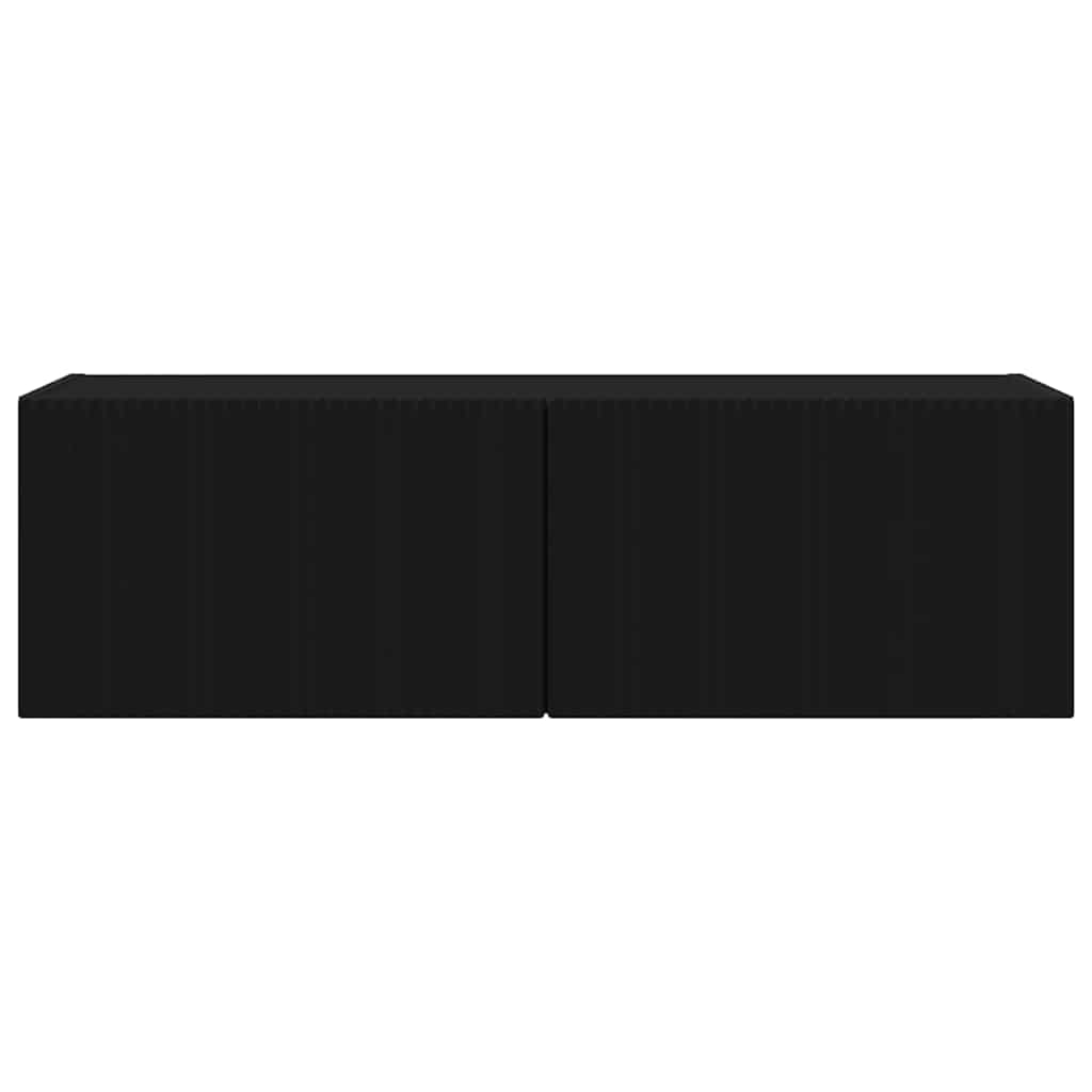 TV sieninė spintelė 98 x 31 x 29,5 cm Juoda Apdirbta mediena