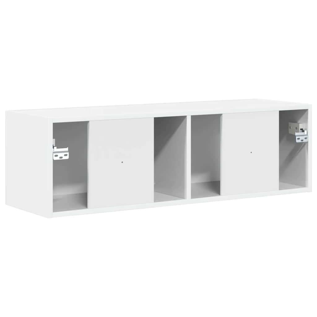 TV sieninė spintelė Blizgus baltas 98 x 31 x 29,5 cm