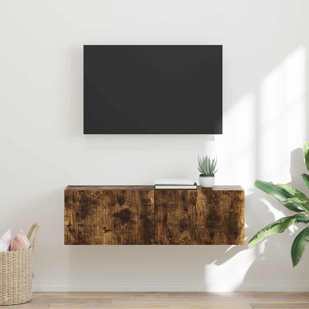 TV sieninė spintelė Rūkyta ąžuolas 98 x 31 x 29,5 cm