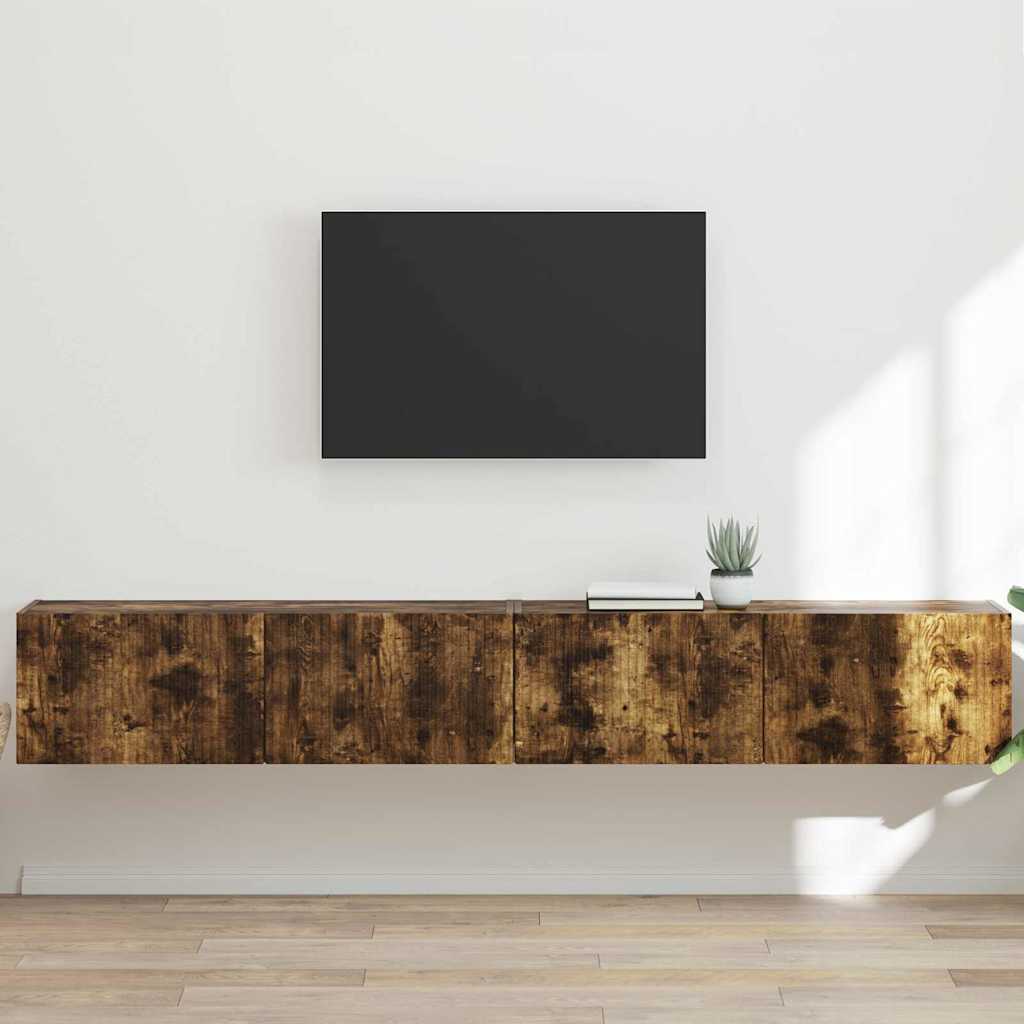 TV sienas skapītis 2 gab. Dūmots ozols 98 x 31 x 29,5 cm