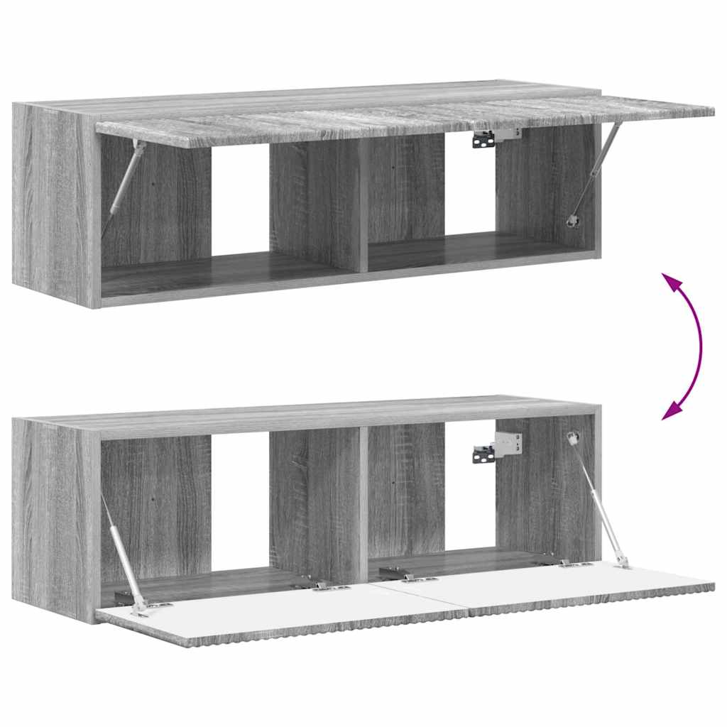 TV sieninė spintelė Pilkas Sonoma 98 x 31 x 29,5 cm