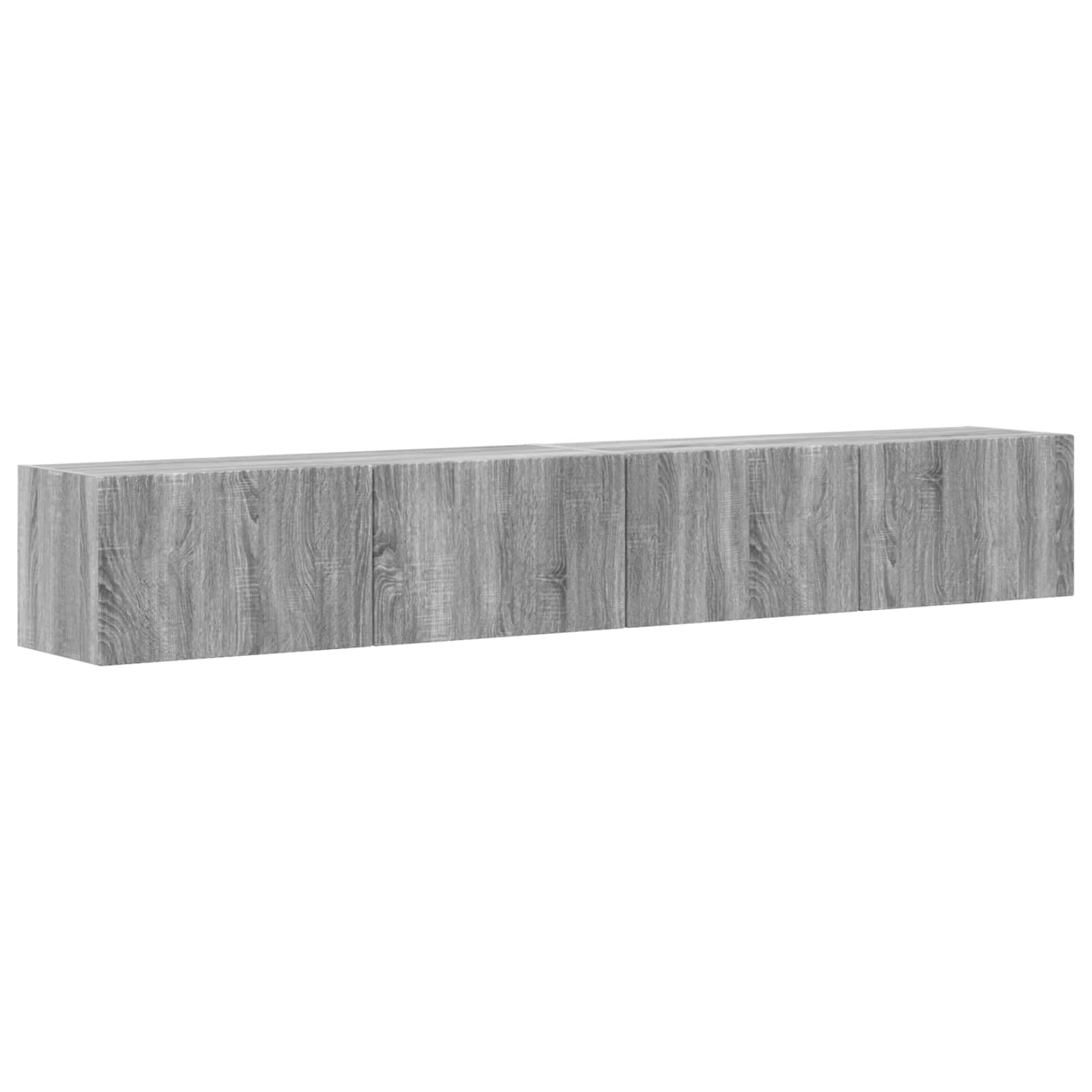 TV sieninė spintelė 2 pcs Pilkas Sonoma 98 x 31 x 29,5 cm