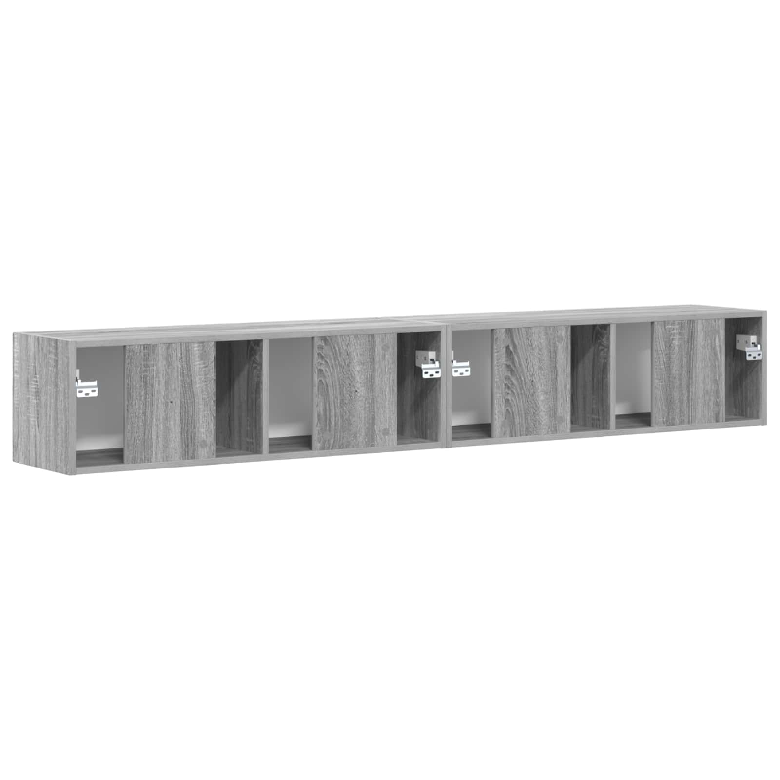 TV sieninė spintelė 2 pcs Pilkas Sonoma 98 x 31 x 29,5 cm