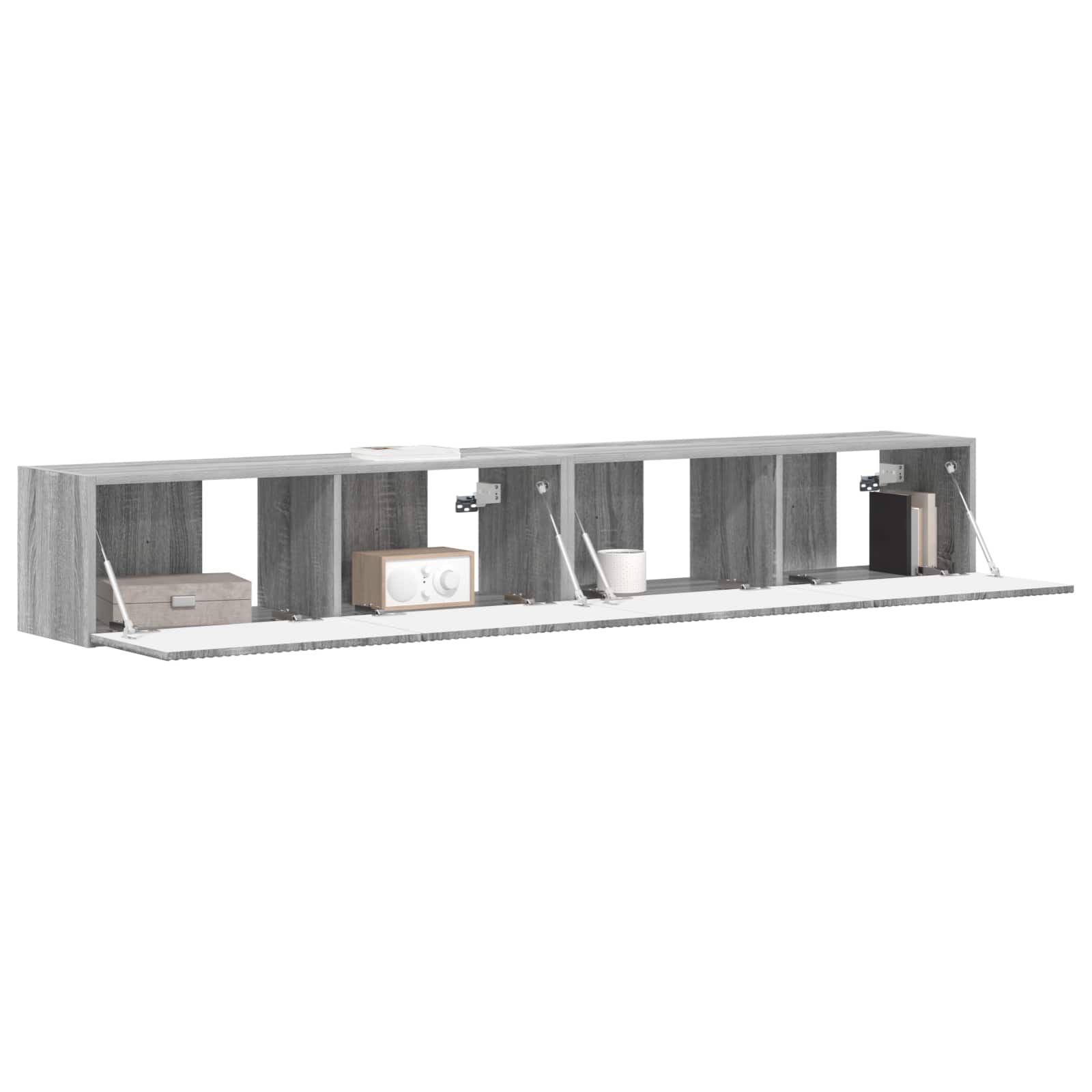 TV sieninė spintelė 2 pcs Pilkas Sonoma 98 x 31 x 29,5 cm