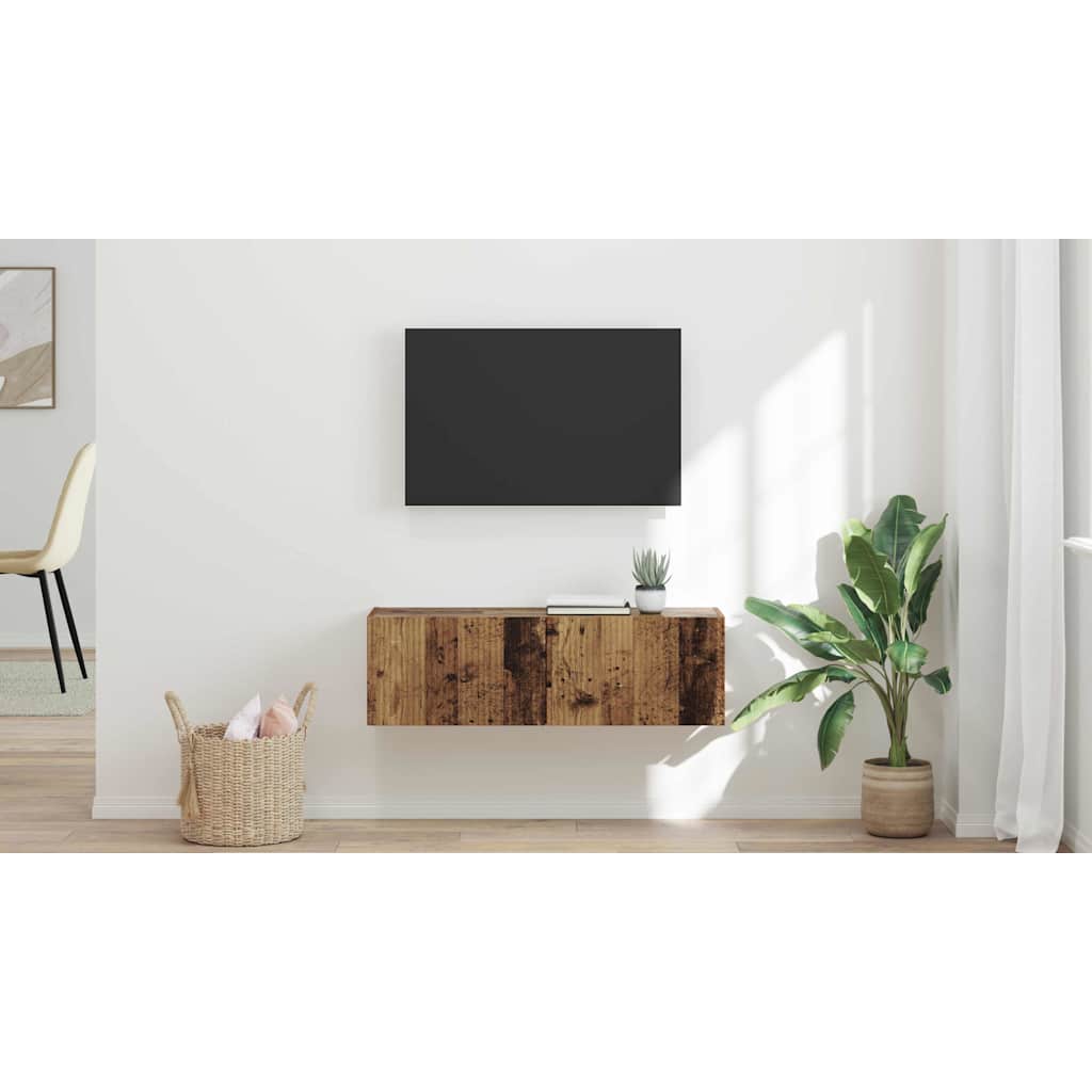 TV sieninė spintelė Senovinis medis 98 x 31 x 29,5 cm