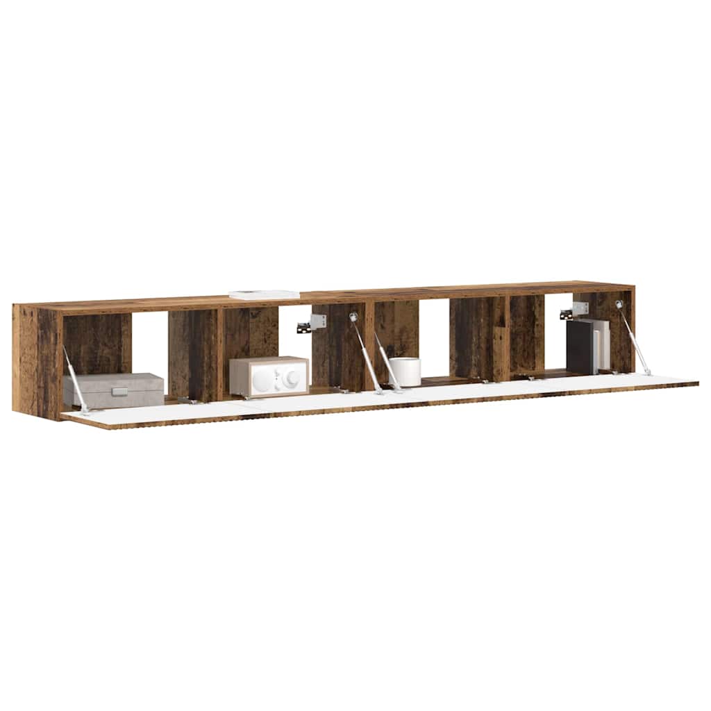 TV sieninė spintelė 2 pcs Senovinis medis 98 x 31 x 29,5 cm