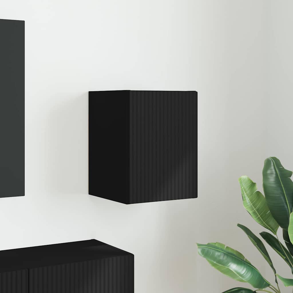 TV Wall Cabinet Black 30 x 31 x 40 cm Engineered Wood