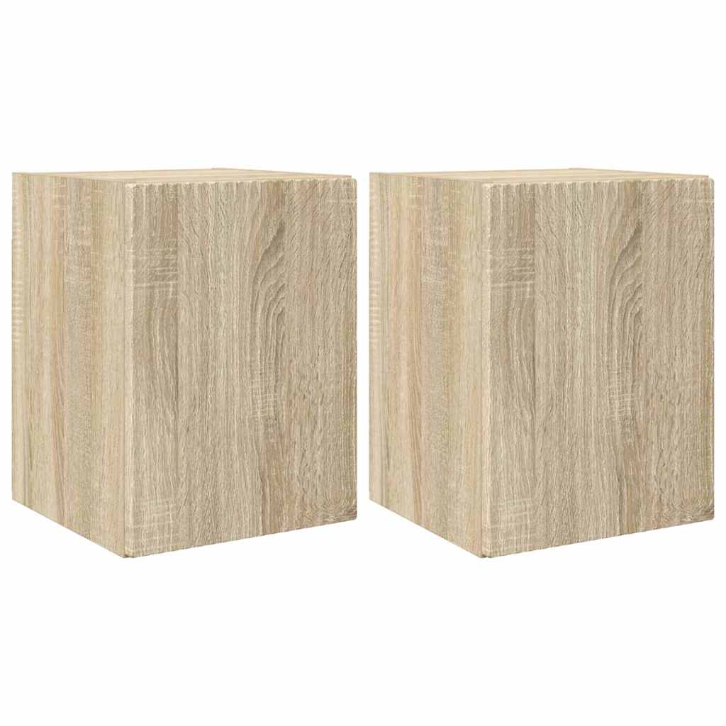 TV sieninė spintelė 2 pcs Sonoma 30 x 31 x 40 cm