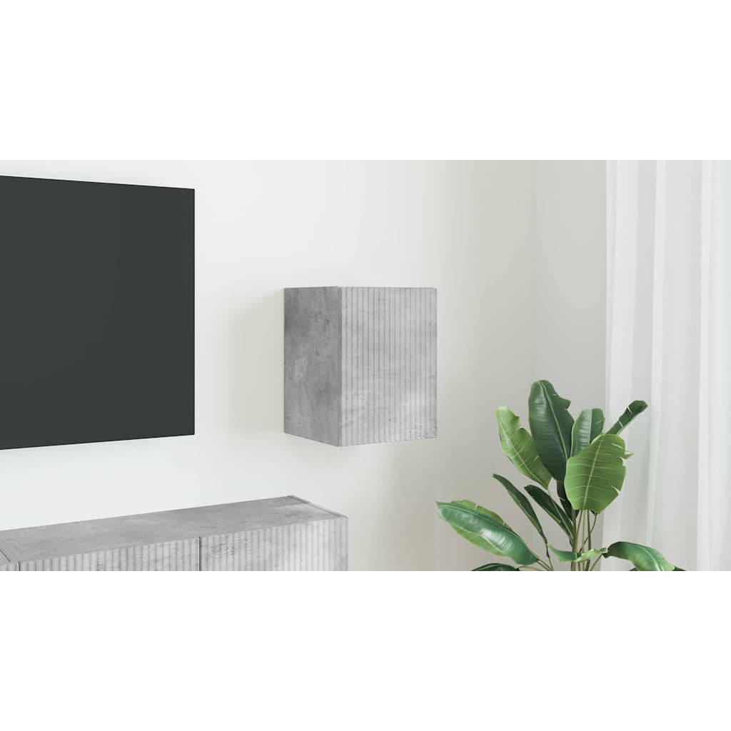 TV sieninė spintelė Betoninė 30 x 31 x 40 cm Apdirbta mediena