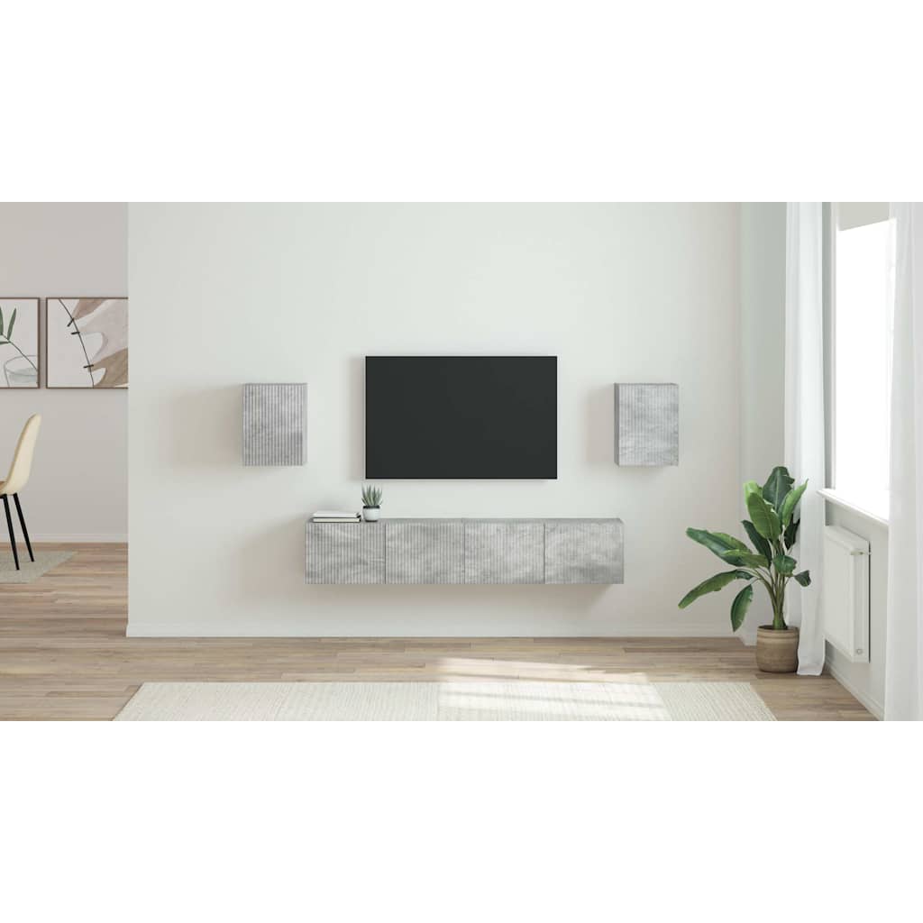 TV sieninė spintelė 2 pcs Betoninė 30 x 31 x 40 cm