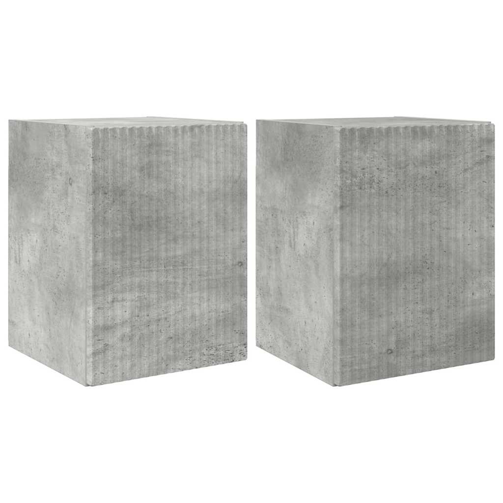 TV sieninė spintelė 2 pcs Betoninė 30 x 31 x 40 cm
