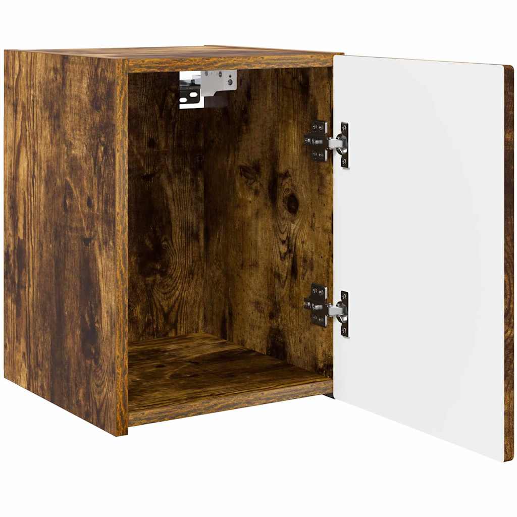 TV sieninė spintelė 2 pcs Rūkyta ąžuolas 30 x 31 x 40 cm