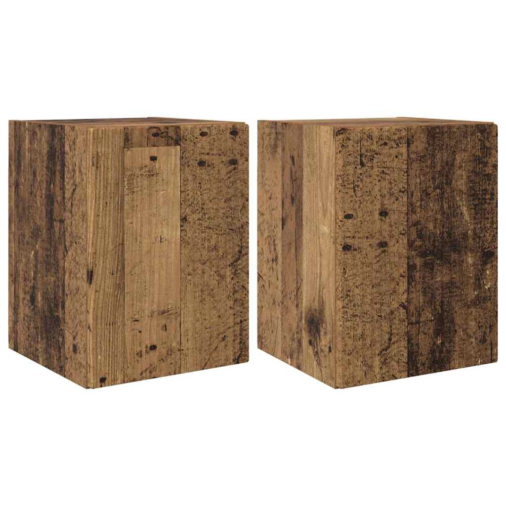 TV sieninė spintelė 2 pcs Senovinis medis 30 x 31 x 40 cm