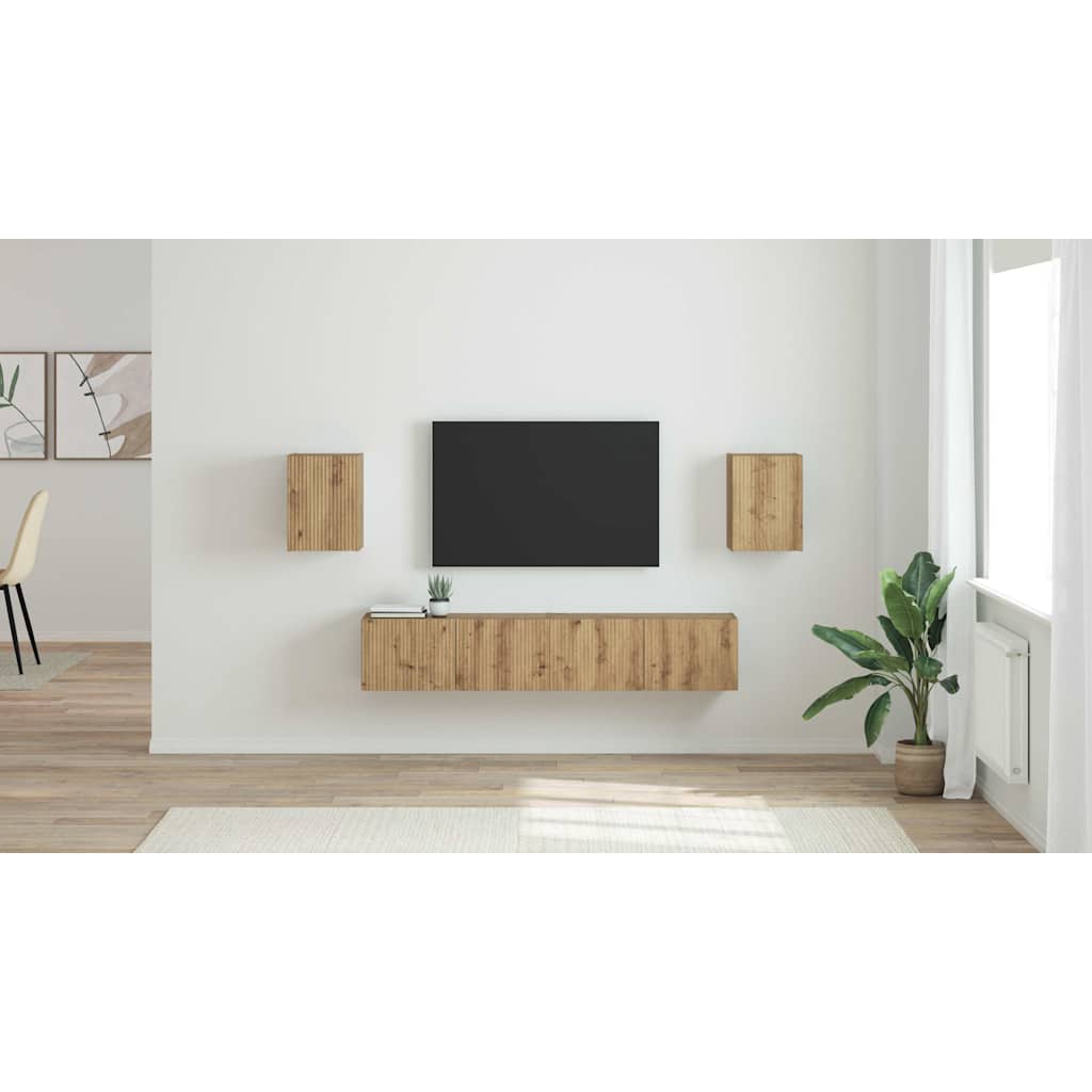 TV sieninė spintelė 2 pcs Meistrų ąžuolas 30 x 31 x 40 cm