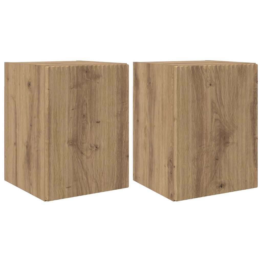 TV sieninė spintelė 2 pcs Meistrų ąžuolas 30 x 31 x 40 cm
