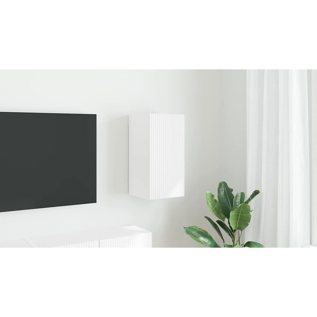 TV sieninė spintelė Balta 30 x 31 x 60 cm Apdirbta mediena
